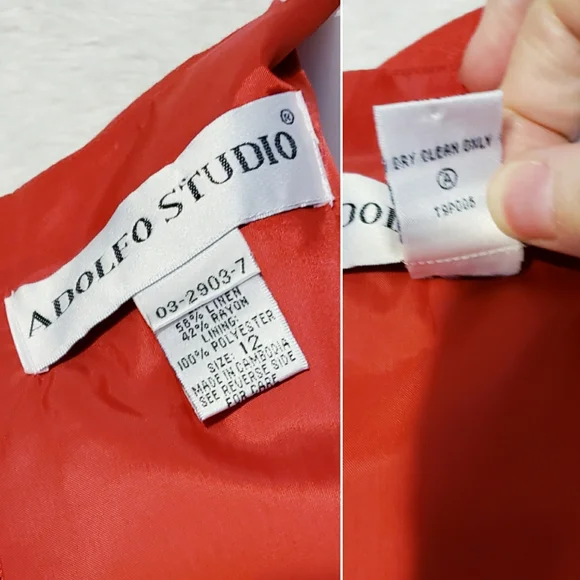 Vintage Red Linen Dress - Picture 5 of 11